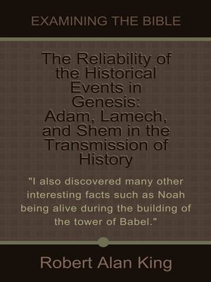 cover image of The Reliability of the Historical Events in Genesis